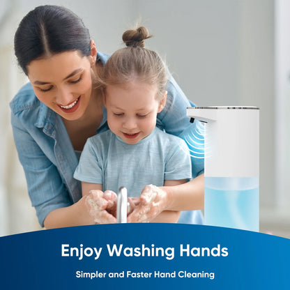 Automatic Soap Dispenser Touchless – 400Ml Foaming Hand Soap Dispenser for Bathroom & Kitchen, Wall Mount or Countertop, 4 Adjustable Foam Levels, Rechargeable, IPX5 Waterproof